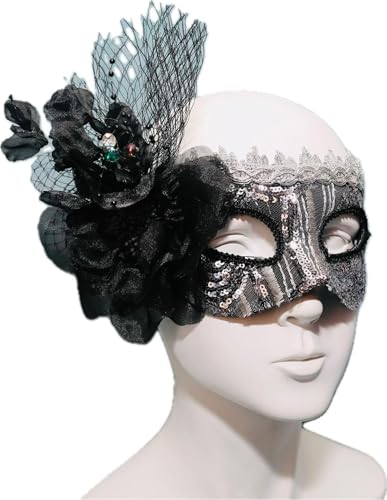 Face Mask Gothic Exaggerated Hat Headdress, Liveshow Singing Masks for Women Man, Fashion Show Nightclub Exotic Mystery Interview Face Mask,Halloween Party Cosplay Prom Props von FEITIME