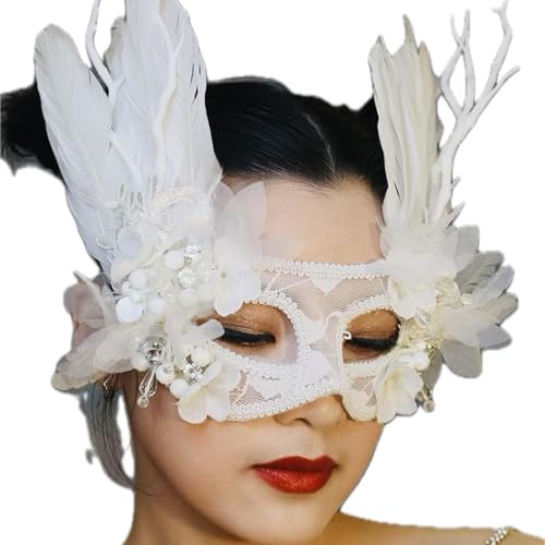 Face Mask Gothic Exaggerated Hat Headdress, Liveshow Singing Masks for Women Man, Fashion Show Nightclub Exotic Mystery Interview Face Mask,Halloween Party Cosplay Prom Props von FEITIME