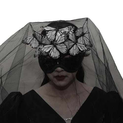 Face Mask Gothic Exaggerated Hat Headdress, Liveshow Singing Masks for Women Man, Fashion Show Nightclub Exotic Mystery Interview Face Mask,Halloween Party Cosplay Prom Props von FEITIME