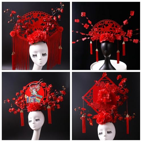 Face Mask Headdress Gothic Exaggerated, Liveshow Singing Masks for Women Man, Fashion Show Nightclub Exotic Mystery Interview Face Mask,Halloween Party Cosplay Prom Props P01 von FEITIME