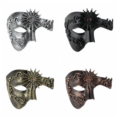 Face Mask Headdress Gothic Exaggerated, Liveshow Singing Masks for Women Man, Fashion Show Nightclub Exotic Mystery Interview Face Mask,Halloween Party Cosplay Prom Props P01 von FEITIME