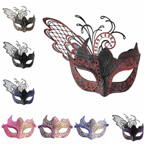 Face Mask Headdress Gothic Exaggerated, Liveshow Singing Masks for Women Man, Fashion Show Nightclub Exotic Mystery Interview Face Mask,Halloween Party Cosplay Prom Props P01 von FEITIME