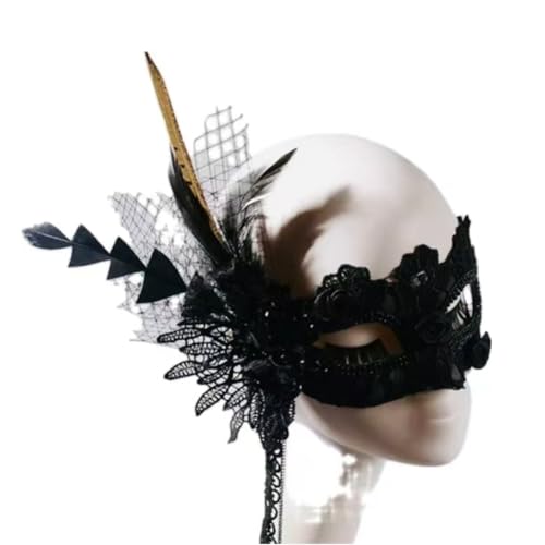 Face Mask Headdress Gothic Exaggerated, Liveshow Singing Masks for Women Man, Fashion Show Nightclub Exotic Mystery Interview Face Mask,Halloween Party Cosplay Prom Props von FEITIME