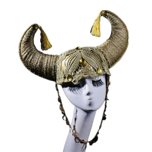 Face Mask Headdress Gothic Exaggerated, Liveshow Singing Masks for Women Man, Fashion Show Nightclub Exotic Mystery Interview Face Mask,Halloween Party Cosplay Prom Props von FEITIME