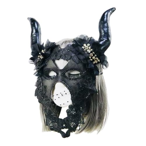 Face Mask Headdress Gothic Exaggerated, Liveshow Singing Masks for Women Man, Fashion Show Nightclub Exotic Mystery Interview Face Mask,Halloween Party Cosplay Prom Props von FEITIME