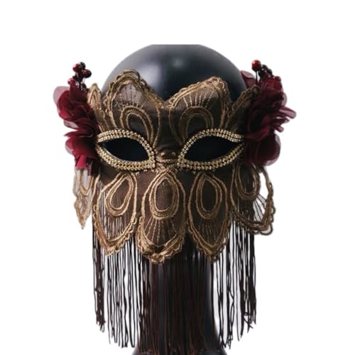 Face Mask Headdress Gothic Exaggerated, Liveshow Singing Masks for Women Man, Fashion Show Nightclub Exotic Mystery Interview Face Mask,Halloween Party Cosplay Prom Props von FEITIME