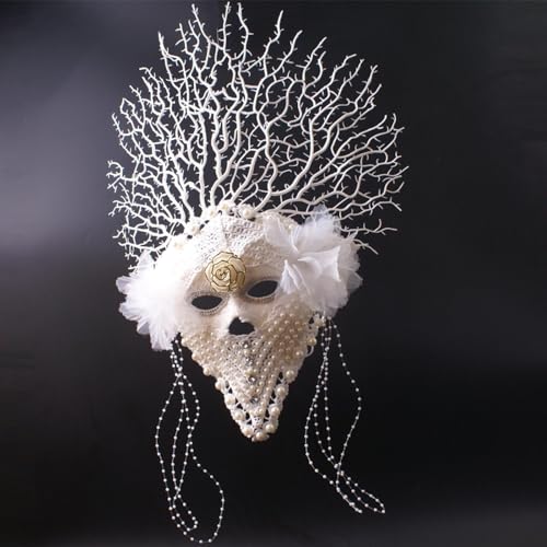 Face Mask Headdress Gothic Exaggerated, Liveshow Singing Masks for Women Man, Fashion Show Nightclub Exotic Mystery Interview Face Mask,Halloween Party Cosplay Prom Props von FEITIME