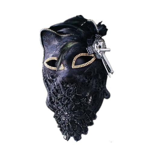 Face Mask Headdress Gothic Exaggerated, Liveshow Singing Masks for Women Man, Fashion Show Nightclub Exotic Mystery Interview Face Mask,Halloween Party Cosplay Prom Props von FEITIME