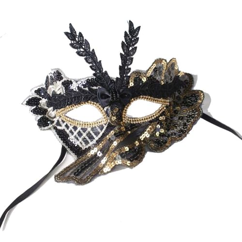 Face Mask Headdress Gothic Exaggerated, Liveshow Singing Masks for Women Man, Fashion Show Nightclub Exotic Mystery Interview Face Mask,Halloween Party Cosplay Prom Props von FEITIME