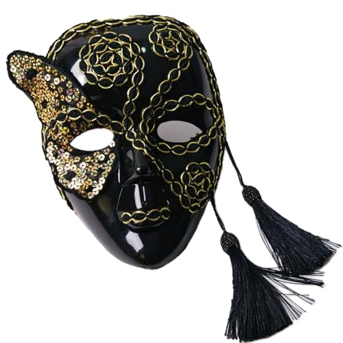 Face Mask Headdress Gothic Exaggerated, Liveshow Singing Masks for Women Man, Fashion Show Nightclub Exotic Mystery Interview Face Mask,Halloween Party Cosplay Prom Props von FEITIME