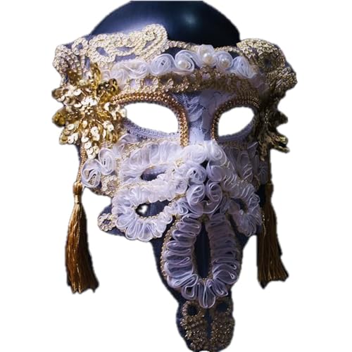 Face Mask Headdress Gothic Exaggerated, Liveshow Singing Masks for Women Man, Fashion Show Nightclub Exotic Mystery Interview Face Mask,Halloween Party Cosplay Prom Props von FEITIME