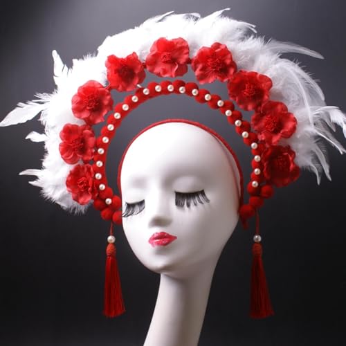 Face Mask Headdress Gothic Exaggerated, Liveshow Singing Masks for Women Man, Fashion Show Nightclub Exotic Mystery Interview Face Mask,Halloween Party Cosplay Prom Props von FEITIME