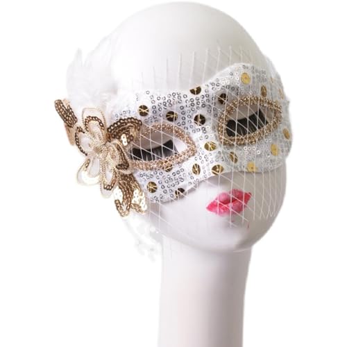 Face Mask Headdress Gothic Exaggerated, Liveshow Singing Masks for Women Man, Fashion Show Nightclub Exotic Mystery Interview Face Mask,Halloween Party Cosplay Prom Props von FEITIME