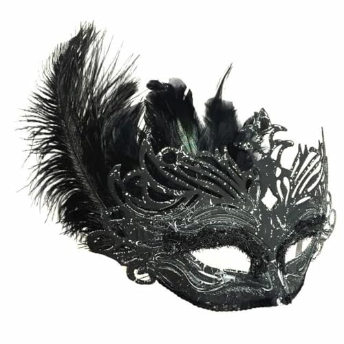 Headdress Face Mask Gothic Exaggerated, Liveshow Singing Masks for Women Man, Fashion Show Nightclub Exotic Mystery Interview Face Mask,Halloween Party Cosplay Prom Props von FEITIME