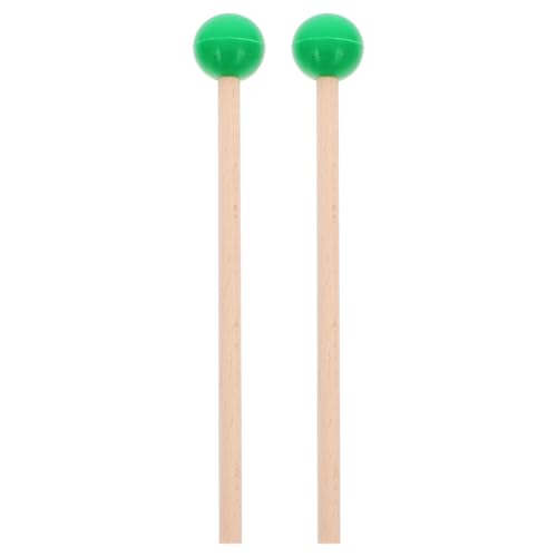 1 Paar Marimbaschlägel Perkussionsschlägel Zungentrommel, Trommelstock Zungentrommelschlägel Universeller Drumstick Tenor-trommelstöcke Xylophon-trommelstöcke Green Gummi FELTECHELECTR von FELTECHELECTR