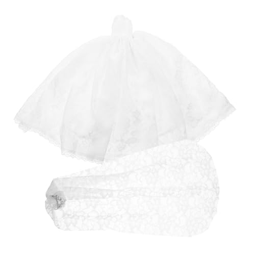 1 Satz Hochzeitskleid für Puppenkleidung Puppen Accessoires Puppen Bekleidung Puppenkleid für Fotos Spielzeugpuppenkleid Hochzeitskleid für Polyester Weiß FELTECHELECTR von FELTECHELECTR