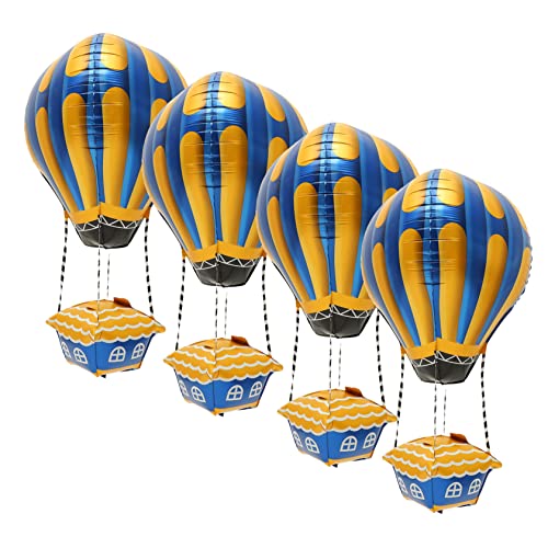 FELTECHELECTR Jungen Und Mädchen Geburtstag Ballons 4 Stücke Heißluftballon Dekorationen Aluminium Form Für Party FELTECHELECTR Jungen Und Mädchen Geburtstag Ballons 4 Stücke Heißluftballon Dekorationen Aluminium Form Für Party von FELTECHELECTR
