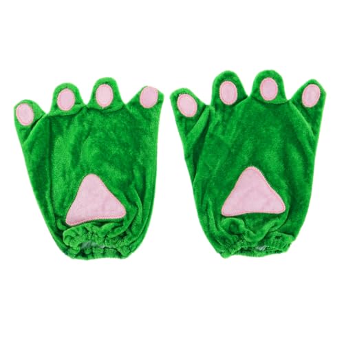 FELTECHELECTR 1 Paar Krallenhandschuhe Bekleidung Kostüme Cosplay Kostüme Halloween Kostüme Kostüm Halloween Tier Halloween Kostüm Für Kostüme Für Frosch Handschuhe Stoff Grün von FELTECHELECTR