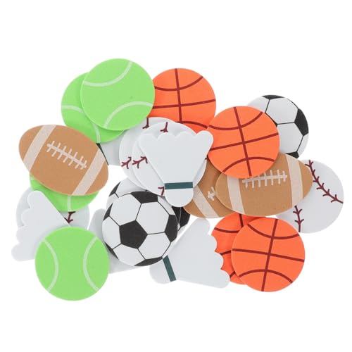 FELTECHELECTR 1 Packung Ball Aufkleber Für Ball Dekoration Fußball Aufkleber Basketball Dekor Basketball Aufkleber Fußball Eva Aufkleber Sportball Eva Aufkleber Ball Thema Eva Aufkleber von FELTECHELECTR