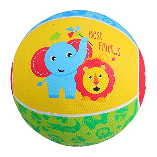 FELTECHELECTR 1 STK der Ball kinderball pufferball Toys kleinkinderspielzeug Fun Toy basketack Mini-Sportbälle praktisches Ballspielzeug aufblasbarer Gummiball Cartoon-Gummiball Yellow von FELTECHELECTR