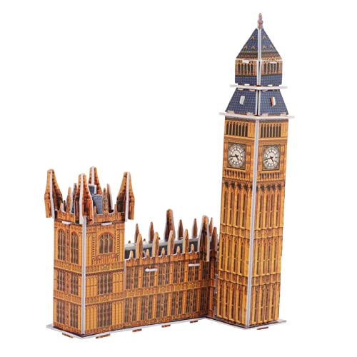 FELTECHELECTR 1 Satz Big Ben-Puzzle Kinderpuzzle Rätsel Für Kinder Architekturrätsel Große Puzzles 3D-Puzzles Für Erwachsene Denksportaufgaben Architektonisches Rätsel Erwachsene Rätseln Papier von FELTECHELECTR