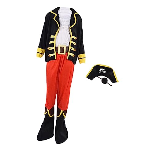 FELTECHELECTR 1 Satz Cosplay-Requisiten für Halloween kinderkostüme Halloween kinderkostum Halloween dekorativer Piratenmantel Piratenhut Piraten-Requisite Piraten-Cosplay-Kostüm Polyester von FELTECHELECTR