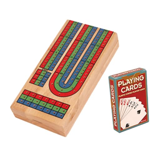 FELTECHELECTR 1 Satz Cribbage Board lustig mitbringspiel Traditionelles Kartenspiel Schachbrett lustiges Cribbage-Board Zubehör für Tischspiele Spielbrett aus Holz Krippenbrett für Party hölzern von FELTECHELECTR