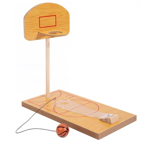 FELTECHELECTR 1 Satz Desktop-basketballspielzeug Basketball Spiel Miniatur-basketballspiel Fingersportspielzeug Tischbasketballspiel Basketball-schreibtischspiel Reisesportspiel Holz von FELTECHELECTR