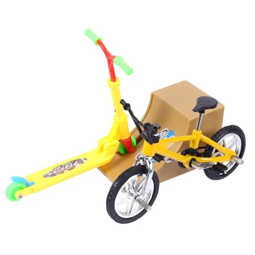 FELTECHELECTR 1 Satz Fingerrad Finger Fahrradrampe Finger-Skateboard-rampen Mini-Scooter Mini-griffbrettspielzeug Fingersportspielzeug Miniatur-Skateboard-Spielzeug Spielzeug Für Kinder Plastik von FELTECHELECTR