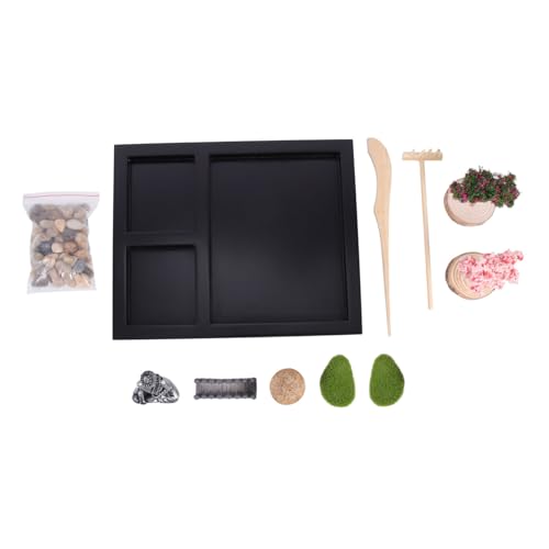 FELTECHELECTR 1 Satz Gartenlandschaft Sandtisch Zen-Gartentischplatte dekorativer Sandkasten Meditation gefuhrte Schreibtisch Dekoration scheibengardinen Desktop-Schmuck Sandkasten zu Hause Harz von FELTECHELECTR