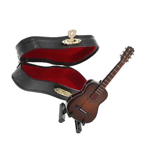 FELTECHELECTR 1 Satz Gitarrenmodell Miniatur-Gitarren-dekor Musikinstrumente Für Kinder Kleinkind-Ukulele Musikspielzeug Für Babys Kinder Gitarre Simulationsgitarrenspielzeug Holz Coffee von FELTECHELECTR