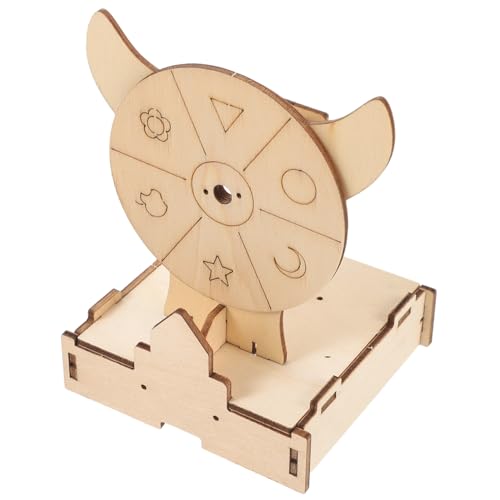 FELTECHELECTR 1 Satz Glücksbrettspiel bastelzeug für hühner Handwerksmaterialien Gewinnspiel Kinderhandwerk Match Fahren Stützräder Preisrad für Glück Glücksspiel-Preisrad Holz von FELTECHELECTR