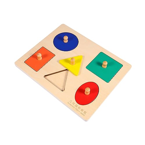 FELTECHELECTR 1 Satz Holzspielzeug Für Die Frühe Bildung Stengel Babys Junge Kleinkinder Spielen Formenpuzzle Lernen Kleinkind-Form-Puzzle Form-Puzzle-entwicklungsspielzeug Puzzle Formen Hölzern von FELTECHELECTR