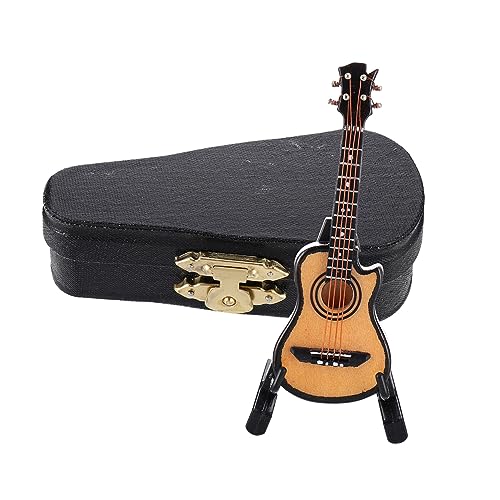 FELTECHELECTR 1 Satz Mini-Gitarre Miniatur Gitarre Ampere Mini-akustikgitarre Mini-bassgitarre Mini-möbel Statue Mini-puppenhaus-zubehör Musical Mini-Instrumente Gitarren Holz von FELTECHELECTR