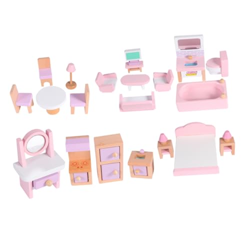 FELTECHELECTR 1 Set Miniatur öbel Set Aus Buchenholz Für Puppenhaus Dekoration Holzspielzeug Mini öbel Miniature öbel Für Kinderzimmer Und Sammlung von FELTECHELECTR