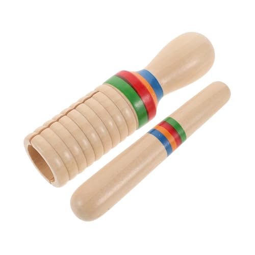 FELTECHELECTR 1 Satz Musikinstrument Aus Holz Einsteiger-schlaginstrument Musikspielzeug Für Kinder Pädagogisches Musikalisches Spielzeug Pädagogisches Instrument Für Kinder Beige Hölzern von FELTECHELECTR