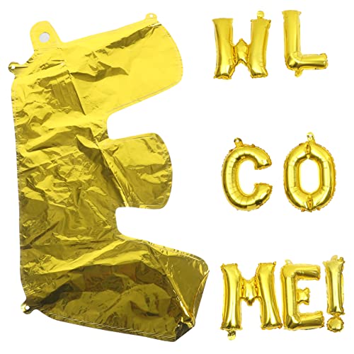 FELTECHELECTR 1 Satz Willkommen im Ballon heiße Ballons Party wasserballon leichte Luftballons back to school hochzeitsideen balons Folienballons Willkommensballons- Aluminiumfolie Golden von FELTECHELECTR