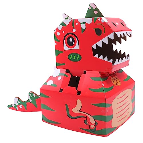 FELTECHELECTR 1 Satz tragbarer Karton tragbare Dinosaurier aus Papierkarton tragbare DIY- -Dinosaurier tragbares DIY- für rot von FELTECHELECTR