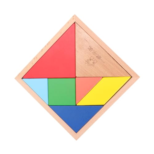 FELTECHELECTR 1 Schachtel Tangram Kinder Puzzle rätselbuch Kinder Kinderpuzzle für Kinder laubsägen für Kinder holzspielsachen Kinder laubsäge knobeleien für Kinder Spielzeug Bambus von FELTECHELECTR