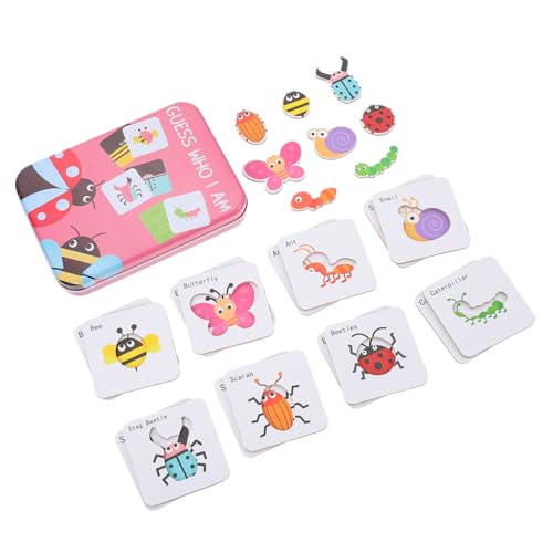 FELTECHELECTR 1 Set Kognitives Matching Puzzle Buchstaben Lernspiel Insektenspiel Matching Bilder Puzzle Lernspielzeug Für Kleinkinder Lernspielzeug Spielzeug Zur Frühen Formerkennung von FELTECHELECTR