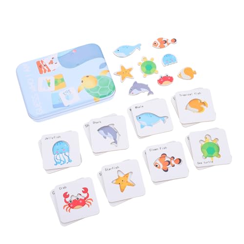 FELTECHELECTR 1 Set Kognitives Matching Puzzle Passendes Puzzle Spiel Passende Karten Für Kinder Kleinkind Spielzeug Buchstaben Lernspiel Vorschule Geometrisches Farbsortierspiel Puzzle von FELTECHELECTR