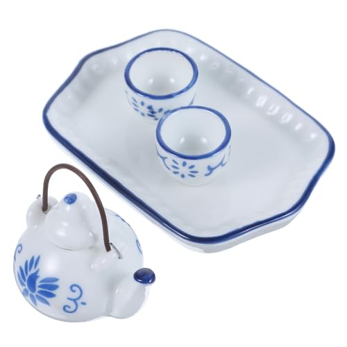 FELTECHELECTR 1 Set Miniatur Teeservice Spielzeughaus Teebecher Das Teetassen Teekannen Mini Puppenhaus Tasse Rollenspiel Zubehör Mini Tasse Mini Zubehör von FELTECHELECTR