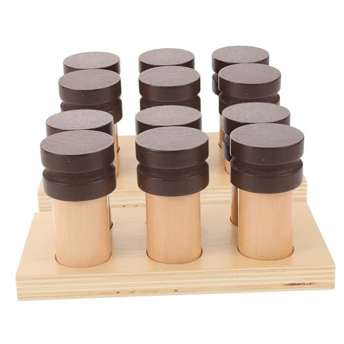 FELTECHELECTR 1 Set Montessori Sinnesspielzeug Aus Holz Für Kleinkinder Geruchstrainingsspielzeug Zur Der Sinne Und Motorik Ideal Für Kreative Lernspiele Und Sensorische von FELTECHELECTR