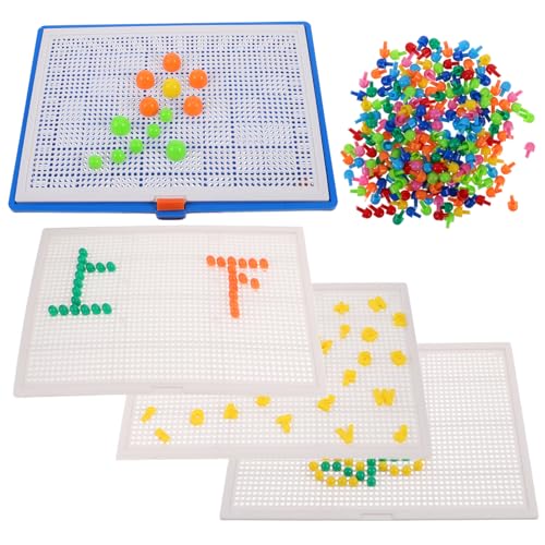 FELTECHELECTR 1 Set Mosaik Steckbrett Für Kleinkinder Kinder Steckbrett Kreative Bausteine Sensorische Spielblöcke Montessori DIY Peg Puzzle Spielzeug von FELTECHELECTR