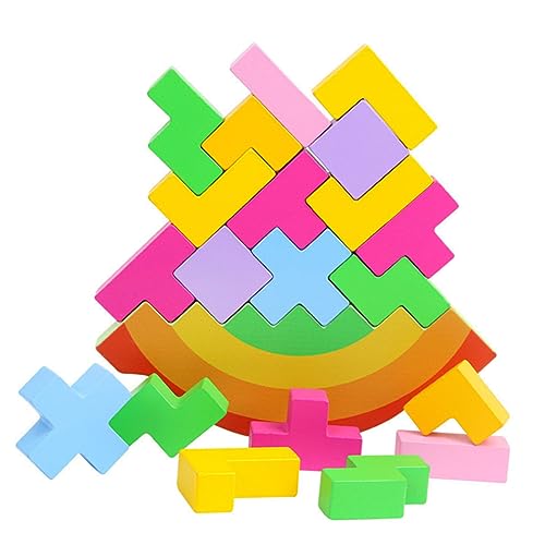 FELTECHELECTR 1 Set Stapelspielzeug Puzzle Regenbogen Wippe Lernspielzeug Für Bunte Farben von FELTECHELECTR