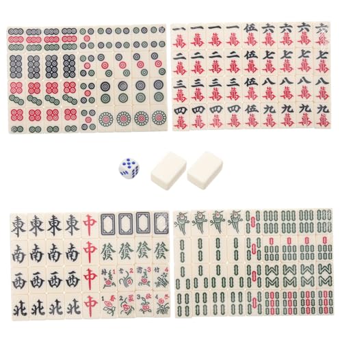 FELTECHELECTR 24mm Mini Mahjong Set Reise Tisch Spiel Requisiten Mahjong Sets Für Zu Hause Oder Party von FELTECHELECTR