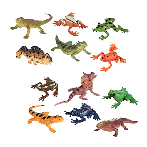 FELTECHELECTR Tierspielzeug Tiere Figuren Spielzeug Realistische Waldtiere Figuren Tiermodelle Aus Für Lernspielzeug Und Deko Tierstatue Set Mit Frosch Und Für Kreative Spielmomente von FELTECHELECTR