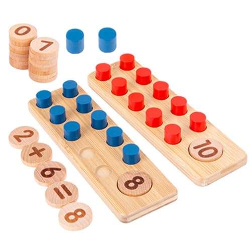 FELTECHELECTR 1 Set Zählerspielzeug Kleinkind Puzzles Heimschulbedarf Kinderpuzzles Zählbären Kinder Mathematik Lernen Kleinkinder Kinder Zählstäbe Kinderbevorzugung Aus Holz von FELTECHELECTR