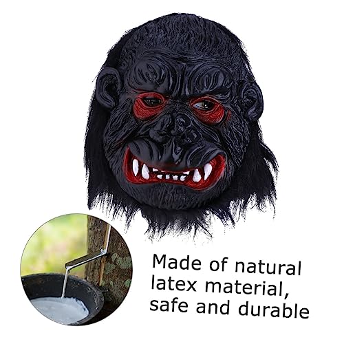 FELTECHELECTR Horror Gorilla Maske Gruselige Halloween Maske Für Erwachsene Ideal Für Kostümpartys Und Theateraufführungen Realistische Schreckensmaske Mit Freiliegenden Zähnen von FELTECHELECTR