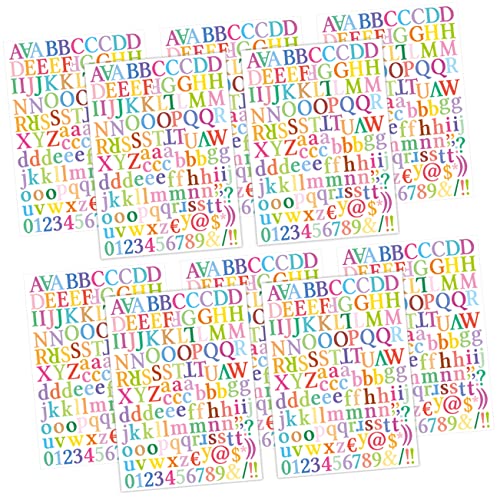 FELTECHELECTR Selbstklebende Alphabet-/zahlenaufkleber 10er-Pack Vinyl-Aufkleber Zum Basteln Scrapbooking von FELTECHELECTR